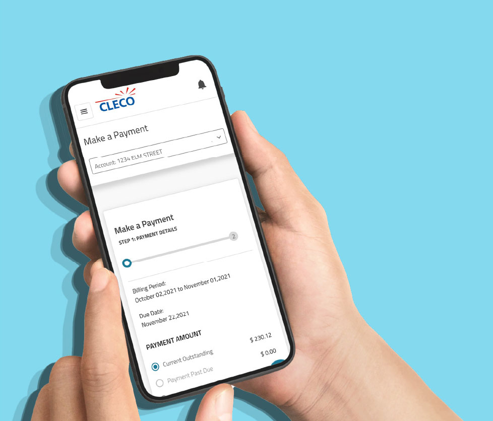 Cleco website on iphone