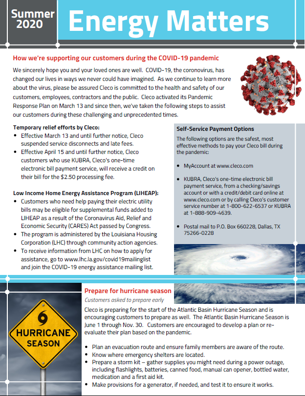 energy-matters-newsletters-cleco