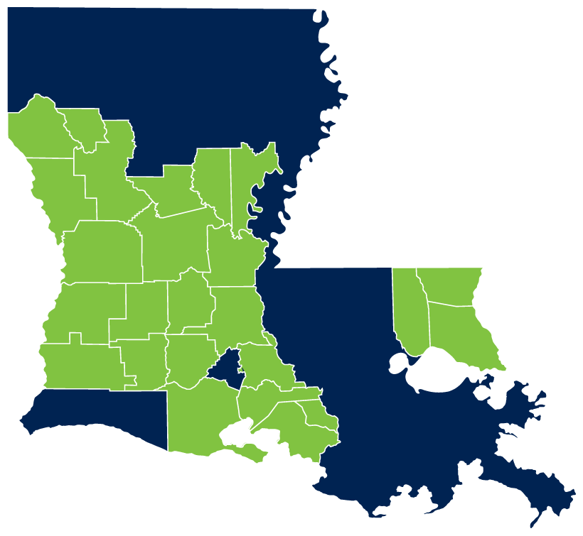 ServiceArea_mapGreen2 Cleco Power's service territory